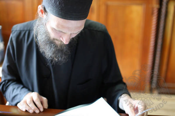 Athonite monk reading